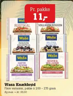 Poetzsch Padborg Wasa knækbrød tilbud