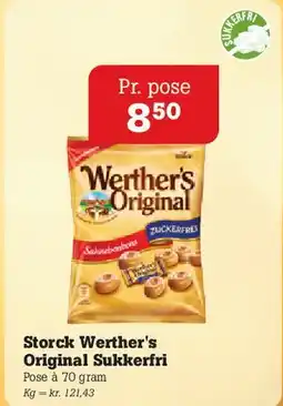Poetzsch Padborg Storck Werther's Original Sukkerfri tilbud