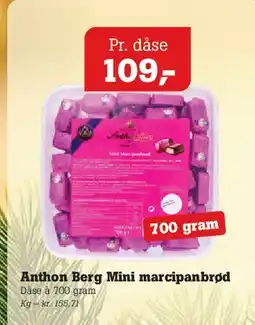 Poetzsch Padborg Anthon Berg Mini marcipanbrød tilbud
