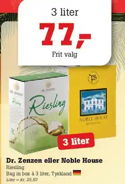 Poetzsch Padborg Dr. Zenzen / Noble House Riesling tilbud