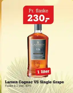 Poetzsch Padborg Larsen Cognac VS Single Grape tilbud