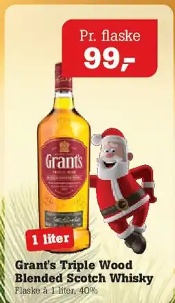 Poetzsch Padborg Grant's Triple Wood Blended Scotch Whisky tilbud