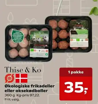 SuperBrugsen Økologiske frikadeller eller oksekødboller tilbud