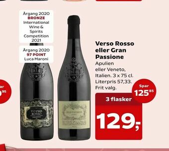 SuperBrugsen Verso Rosso eller Gran Passione tilbud