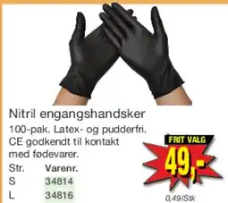 Harald Nyborg Nitril engangshandsker (100-pack) tilbud