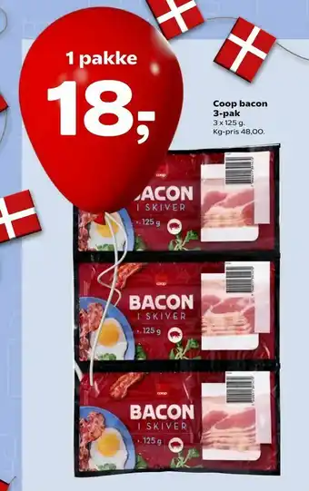 SuperBrugsen Coop bacon 3-pak tilbud