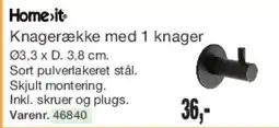 Harald Nyborg Knagerække med 1 knage tilbud