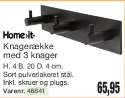 Harald Nyborg Knagerække med 3 knager tilbud