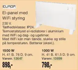 Harald Nyborg El-panel med WiFi styring tilbud