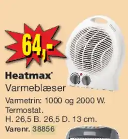 Harald Nyborg Heatmax Varmeblæser tilbud