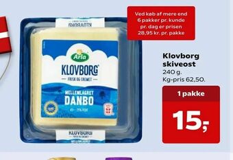 SuperBrugsen Klovborg skiveost tilbud