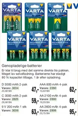 Harald Nyborg Genopladelige batterier tilbud