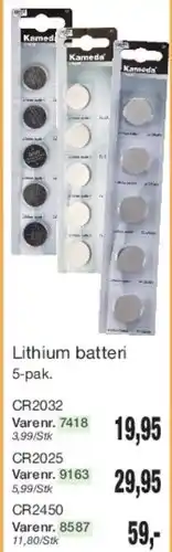 Harald Nyborg Lithium batterier (knapceller) tilbud