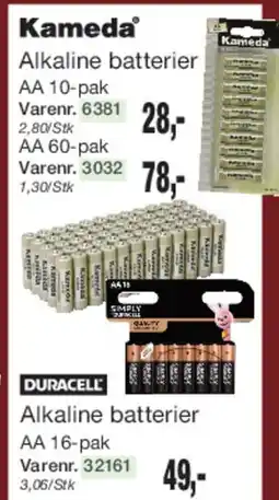 Harald Nyborg Kameda Alkaline batterier tilbud