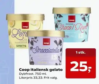 SuperBrugsen Coop italiensk gelato tilbud
