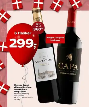 SuperBrugsen Chateau Grand Village eller Capa Seleccionada Tempranillo tilbud
