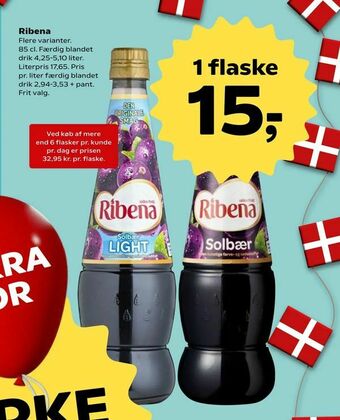 SuperBrugsen Ribena tilbud