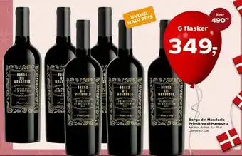 SuperBrugsen Borgo del Mandorlo Primitivo di Manduria tilbud