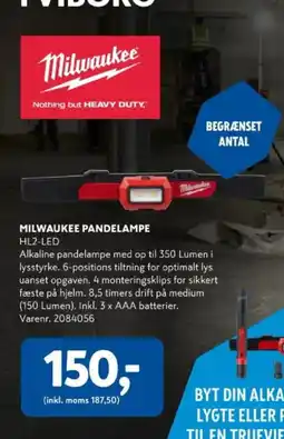 Davidsen Milwaukee pandelampe HL2-LED tilbud
