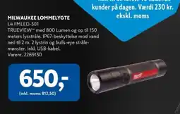 Davidsen Milwaukee lommelygte L4 FMLED-301 tilbud