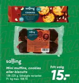 Bilka salling mini muffins, cookies eller biscuits tilbud