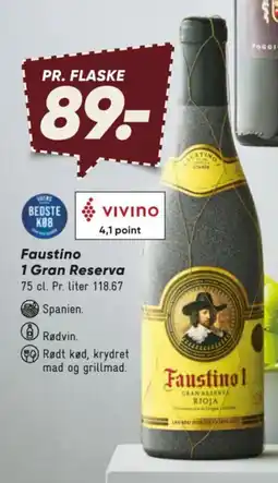 Bilka Faustino 1 Gran Reserva tilbud