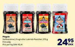 BorderShop Pingvin Saltkaramel, Frugt eller Lakrids Pastiller tilbud
