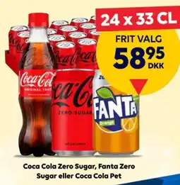 BorderShop Coca Cola Zero Sugar, Fanta Zero Sugar eller Coca Cola Pet tilbud