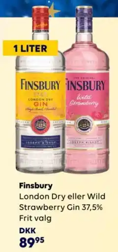 BorderShop Finsbury London Dry eller Wild Strawberry Gin tilbud