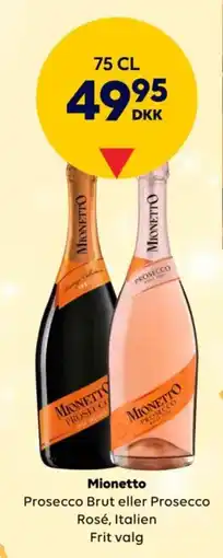 BorderShop Mionetto Prosecco Brut eller Prosecco Rosé tilbud