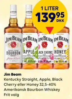 BorderShop Jim Beam Kentucky Straight, Apple, Black Cherry eller Honey tilbud