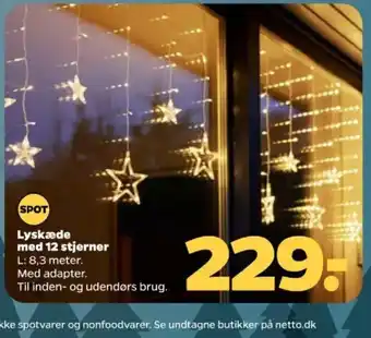 Spot lyskæde med 12 stjerner