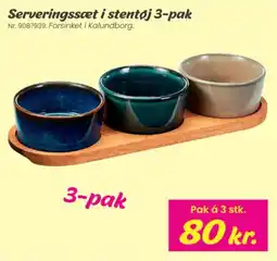 Hi five Serveringssæt i stentøj tilbud