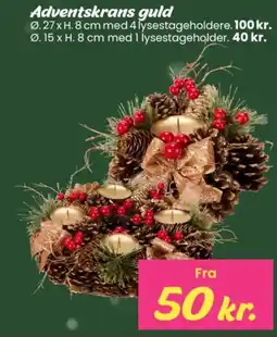 Hi five Adventskrans guld tilbud