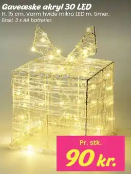 Hi five Gaveæske akryl 30 LED tilbud