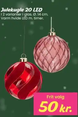 Hi five Julekugle 20 LED tilbud