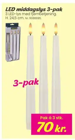 Hi five LED middagslys 3-pak tilbud