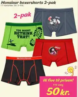 Hi five Monsieur boxershorts 2-pak tilbud
