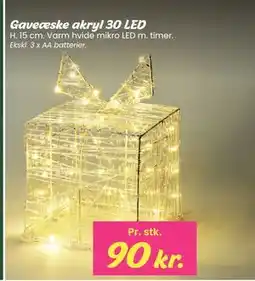 Hi five Gaveæske akryl 30 LED tilbud