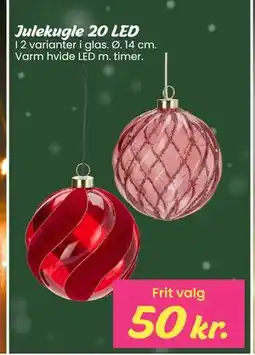 Hi five Julekugle 20 LED tilbud