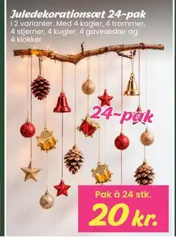 Hi five Juledekorationsæt 24-pak tilbud