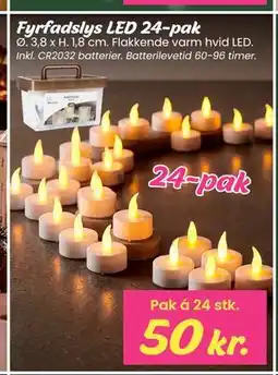 Hi five Fyrfadslys LED 24-pak tilbud