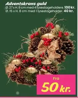 Hi five Adventskrans guld tilbud