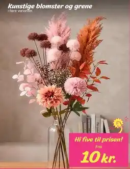 Hi five Kunstige blomster og grene tilbud