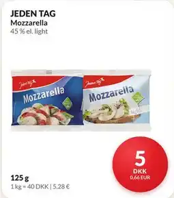 Nielsen's Discount JEDEN TAG Mozzarella tilbud