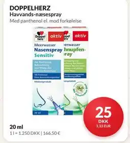 Nielsen's Discount DOPPELHERZ Havvands-næsespray tilbud