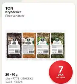 Nielsen's Discount TON Krydderier tilbud