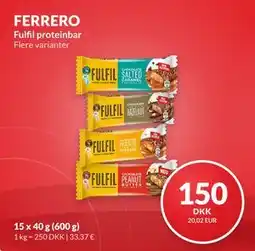 Nielsen's Discount FERRERO Fulfil proteinbar tilbud