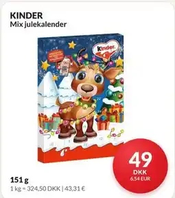 Nielsen's Discount KINDER Mix julekalender tilbud