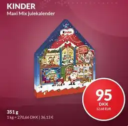 Nielsen's Discount KINDER Maxi Mix julekalender tilbud